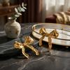 Stainless Steel Vintage Textured Bow Stud Earrings For Women  Gold Plated Bowknot Ribbon Earring Party Aesthetic Jewelry Gifts