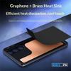 For Samsung Galaxy S24+ Case Graphene + Brass Heat Dissipation Silicone PC Phone Cover Support Magnetic Car Mount