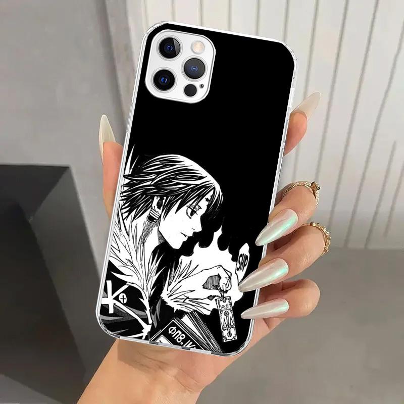 Black White Hunter HXH Phone Case for Iphone 16 15 14 13 12 Mini 11 Pro Max 16E X XS XR 7 Plus 8 SE 2020 Soft Funda Print Shell