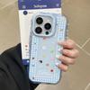 Glitter Stand for Apple 15 Phone Case for IPhone16promax Korean Style 16 Chain 13 Transparent