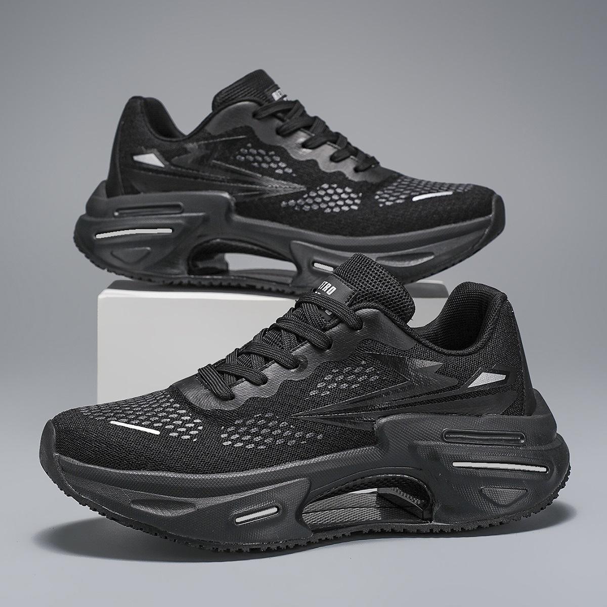 

Mens Running Shoes 2026 New Fashion Marathon Training Breathable Cushioning All Season Outdoor Couple Sneakers for Men Women 36 чёрный