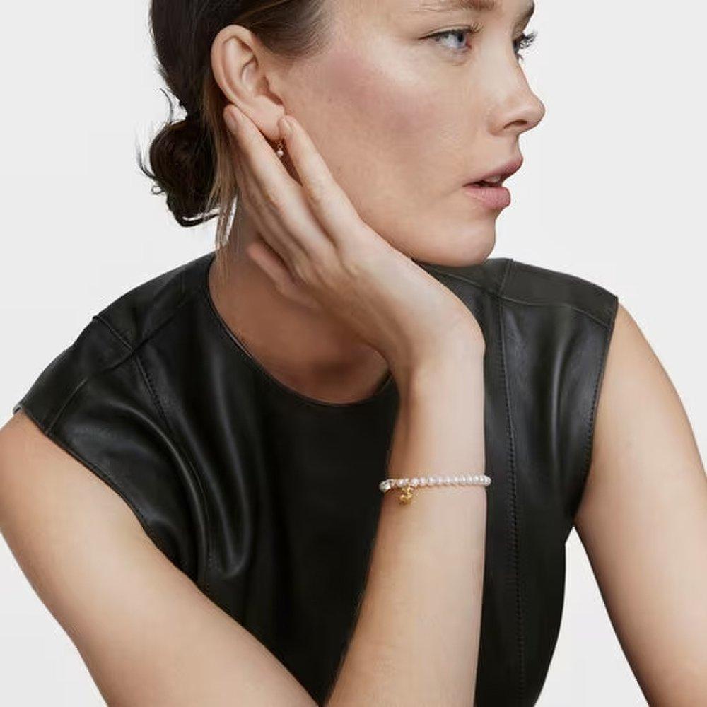 Elastic Vermeil Bracelet Pearl And Topaz Boldbear /311561640