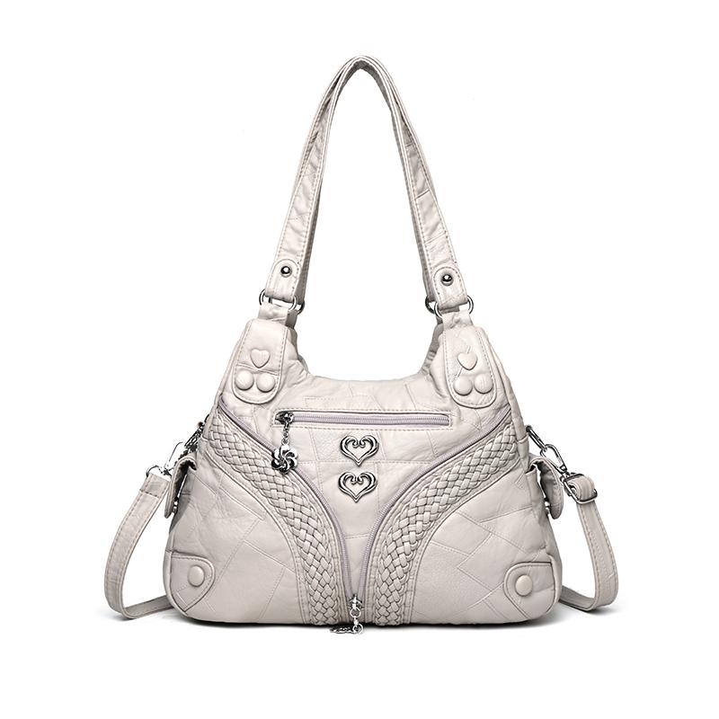 

Новые дизайнерские роскошные сумки 2025 года для женщин, дамские сумочки в европейском и американском стиле, на плечо, кроссбоди, дамская повседневная сумка на плечо серый/белый