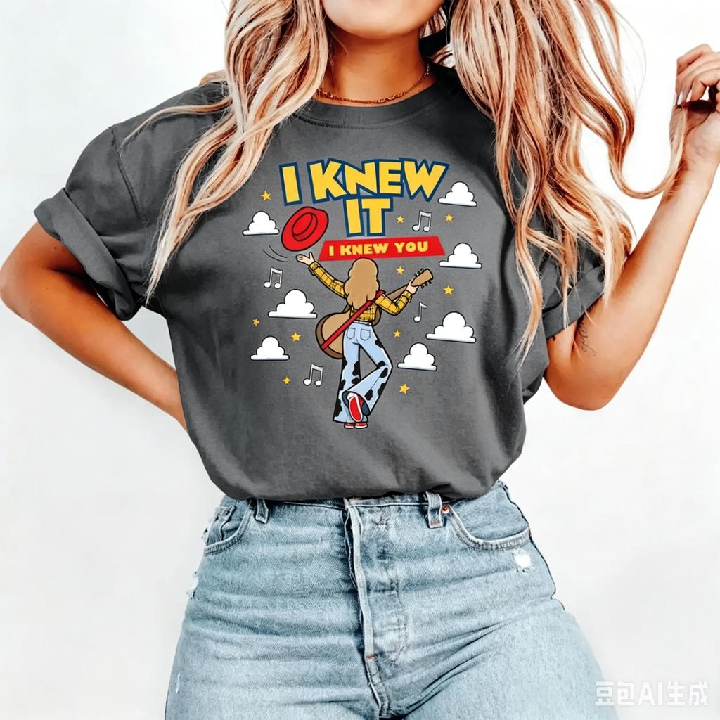 2026 Ts I Knew It I Knew You Tshirt Unisexs Unisexs Summer Cotton Clothing Fashion Oversize Shortsleeved Top Unisex Streetwear
