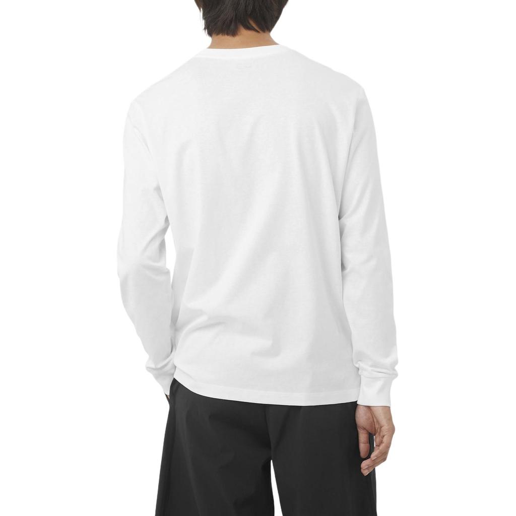 Salomon Comfortable Breathable Crew Neck Pullover Long Sleeve T-Shirt Men Tops White LC2525800
