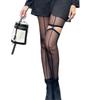 2025 Trendy Black Striped Split-Leg Anti-Snag Tights for Women