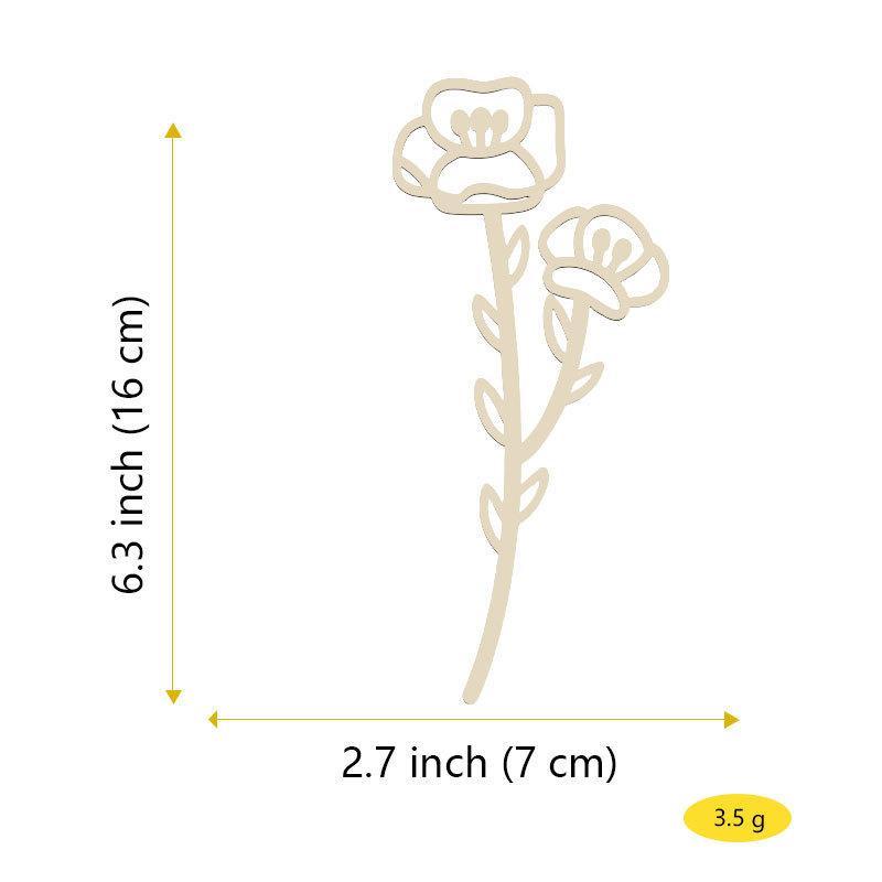 12PCS New 18 Kinds of Wooden Wildflower Decoration Set DIY Wooden Flower Hollow Logo Family Holiday Vase Insert Random Colors 12pcs