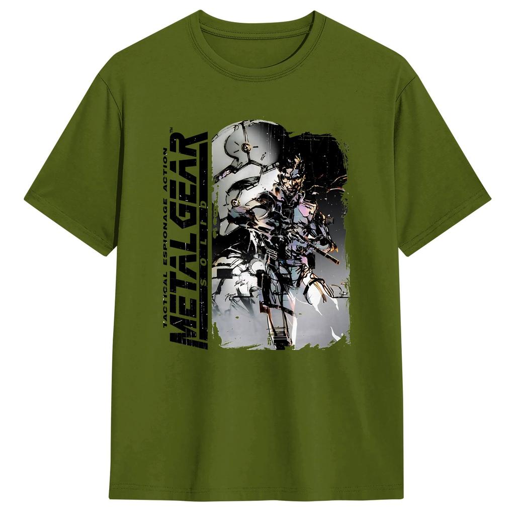 Mens TShirt Snake Metal Gear Solid Unique Pure Cotton Tees Short Sleeve  T Shirts Crew Neck Tops Printed