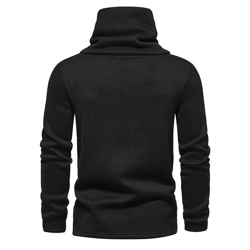 Men S Mock Turtleneck Knit Sweater Casual Solid Long Sleeve