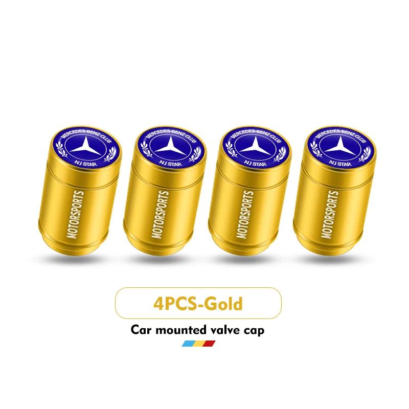 

GLC GLB 4PCS Car Air Tire Valve Caps Aluminum Wheel Tyre Stem Cover For Mercedes Benz AMG A C E S G Class W201 W210 W108 W204 W