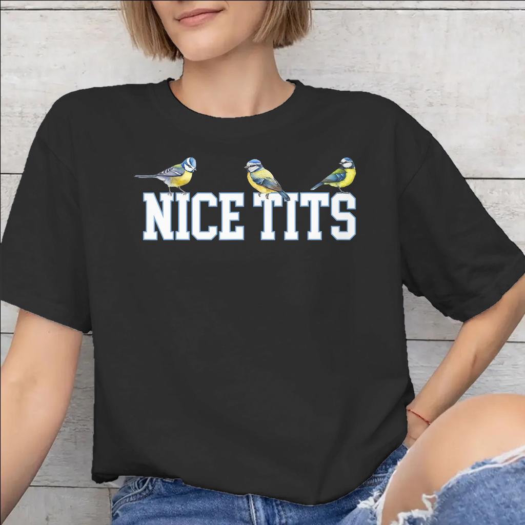 Unisex Unisex Funny Bird Meme I Love Tits T Shirt Cotton Graphic Printed TShirt Top Clothing