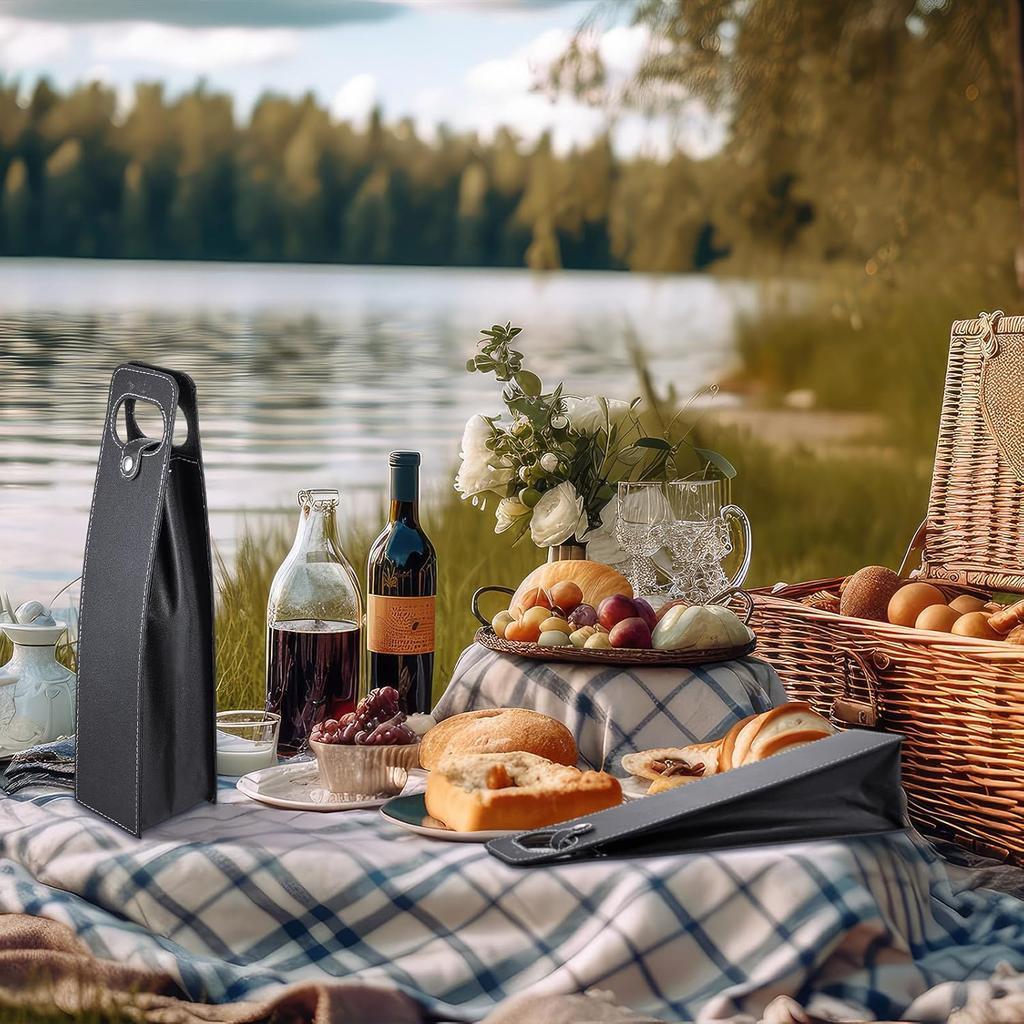 Wine Bags Wine Bottle Boxes Red Wines Bag Leather Box Bottle Packaging Bag Wedding Party Decor Gift Wine Accessories