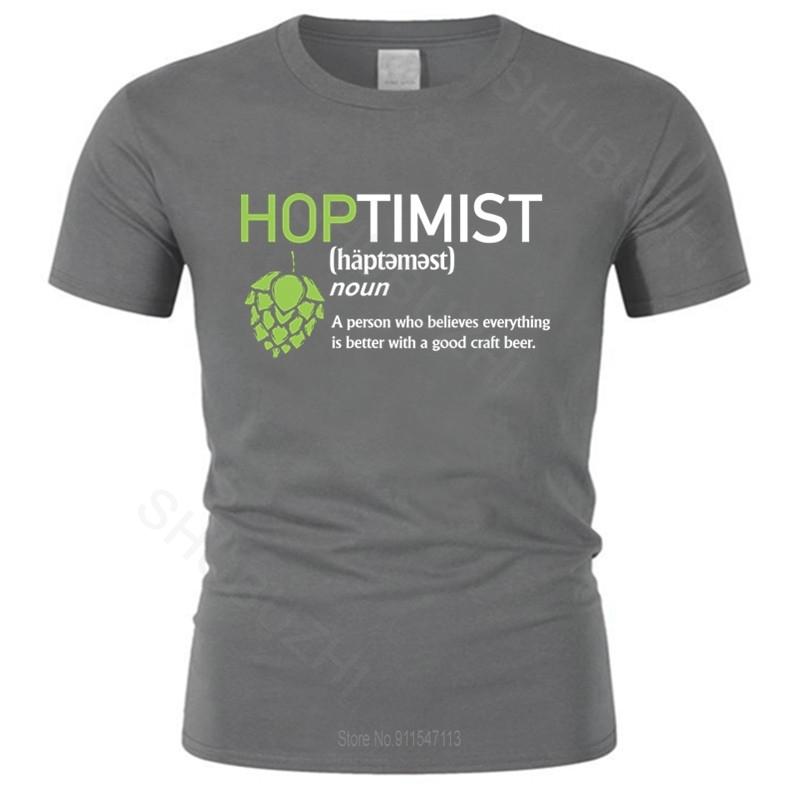 Hoptimist Definition Black T-Shirt for Brewer and Craft Beer Lover New Popular Famous Brand O Neck TShirt drop shipping