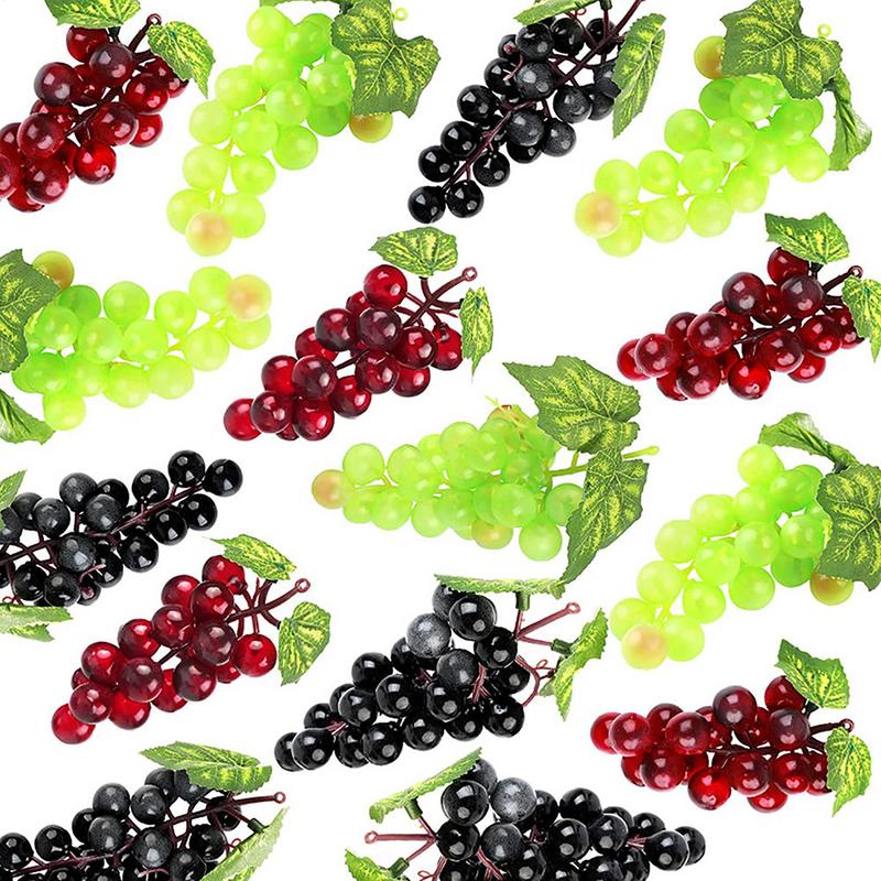 Artificial Fruit Grape Simulated Grape Bunches Lifelike Fake Fruits Plastic Fake Fruit Decorations For Wedding Party Supplies
