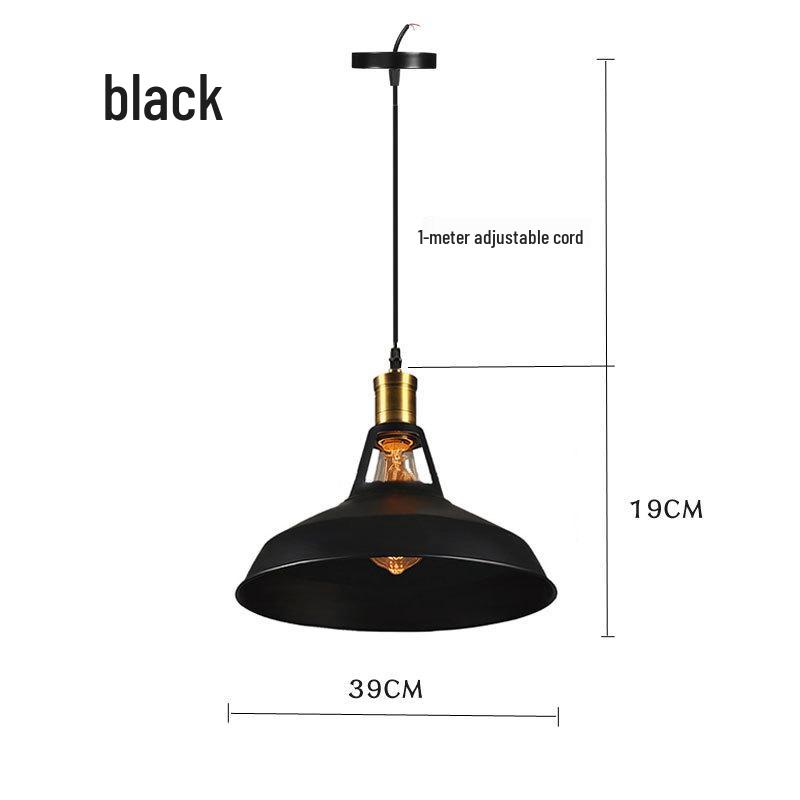 Retro Wrought Iron Single Head Chandelier Pendant for Restaurants, Bars, Cafes, and Stores