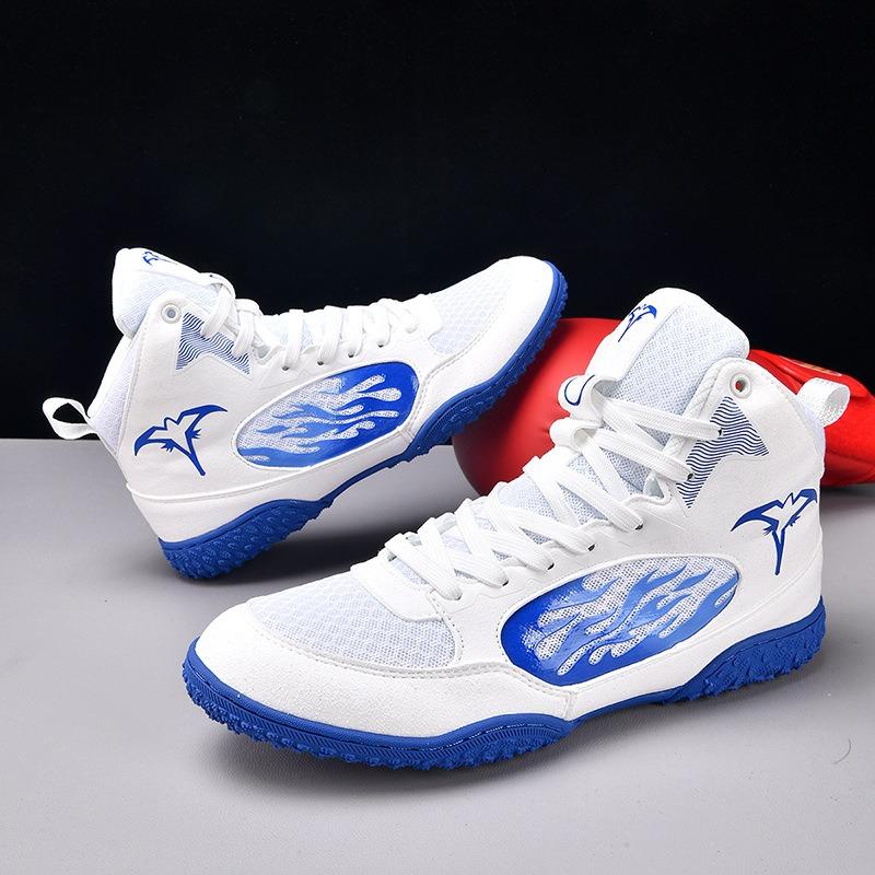 Neue zweifarbige High-Top Gewichtheberschuhe, Ringerschuhe, neue Boxschuhe, grenzüberschreitende Übergrößen-Schnür-Gewichtheberschuhe