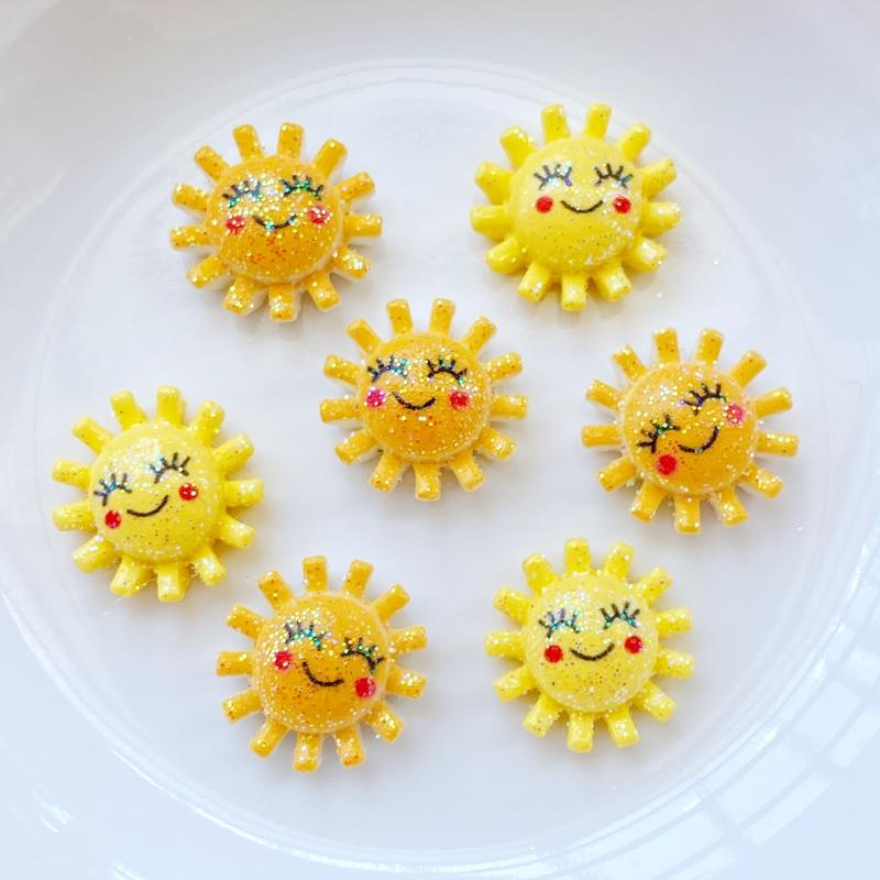 20Pcs New Mini Cute Little Sun Flat Back Resin Scrapbooking DIY Jewelry Craft Decoration Accessorie