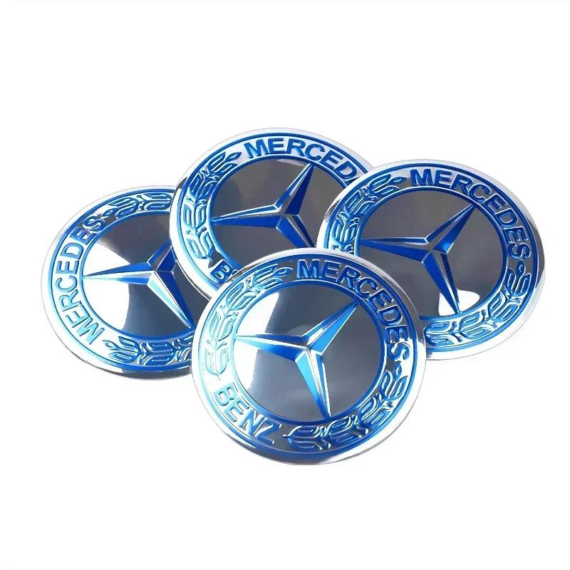 Nieuwe C200 E200 Voor Mercedes Benz 56mm Auto Wiel Naafkap Logo Sticker Accessoires Voor Mercedes benz A B C E G CLA GLK CLA