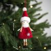 Sitting Elf Doll Angel Pendant Cute Little Girl Christmas Tree Ornaments Hanging Decorations Kids Children Day Gift
