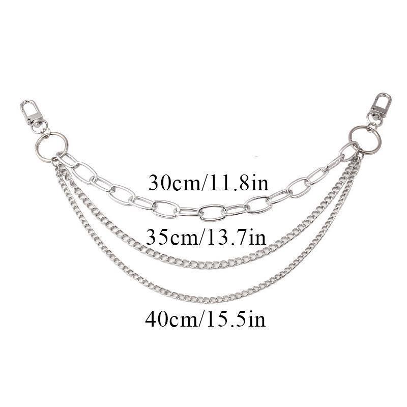 Multi-layer Metal Charms Bag Chain Cross Pendant Backpack Decoration DIY Exquisite Pearl Purse Chain Women Men Bag Accessories