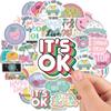 80 Pcs Buzzwords Stickers VSCO Pop Cute Slogan Inspirational Creative Text for Girls Kids Cartoon Kawaii Decal On Laptop Fridge Water Bottle Desk