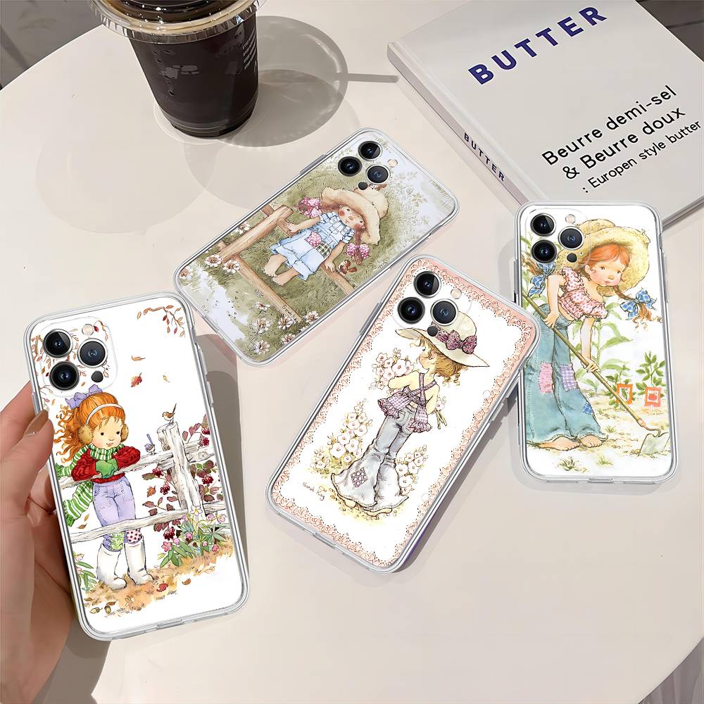 S-Sarah K-Kay Girls Cute Phone Case For IPhone 16 15 14 11 12 13 Mini Pro XS Max Cover 6 7 8 Plus X Funda Shell