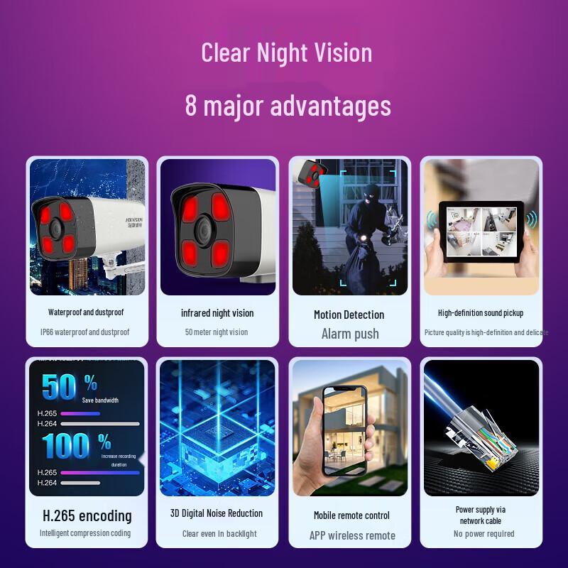 Hikvision 2MP Outdoor PoE Surveillance Camera with Audio & 50m IR Night Vision