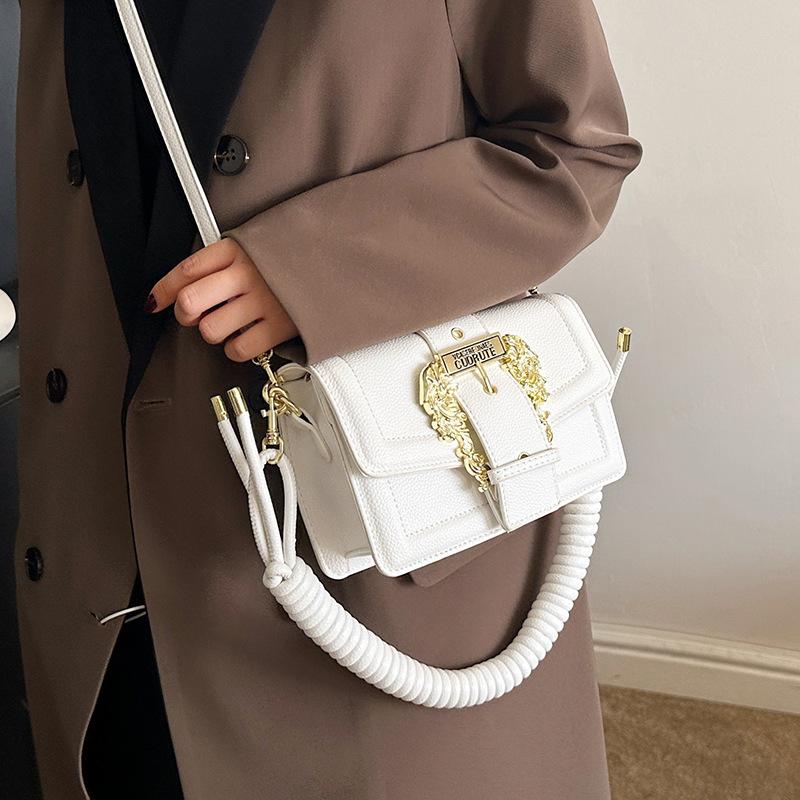 New Niche Design Women'S Bag Versatile Belt Decorative Lock Small Chain Bag Small Square Crossbody One Shoulder Bag Quality