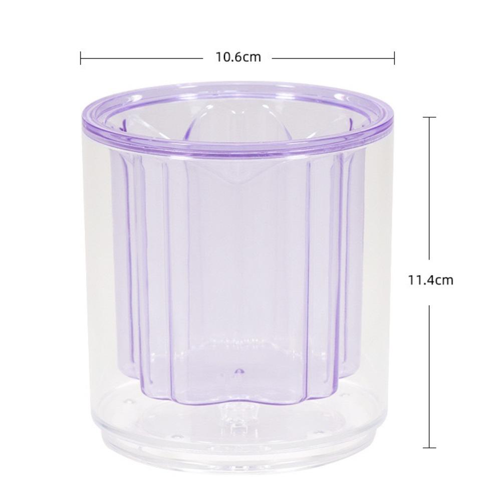 School Office Supplies Pen Holder 360° Rotatable Brush Pot Clear Pencil Storage Box  for Students
