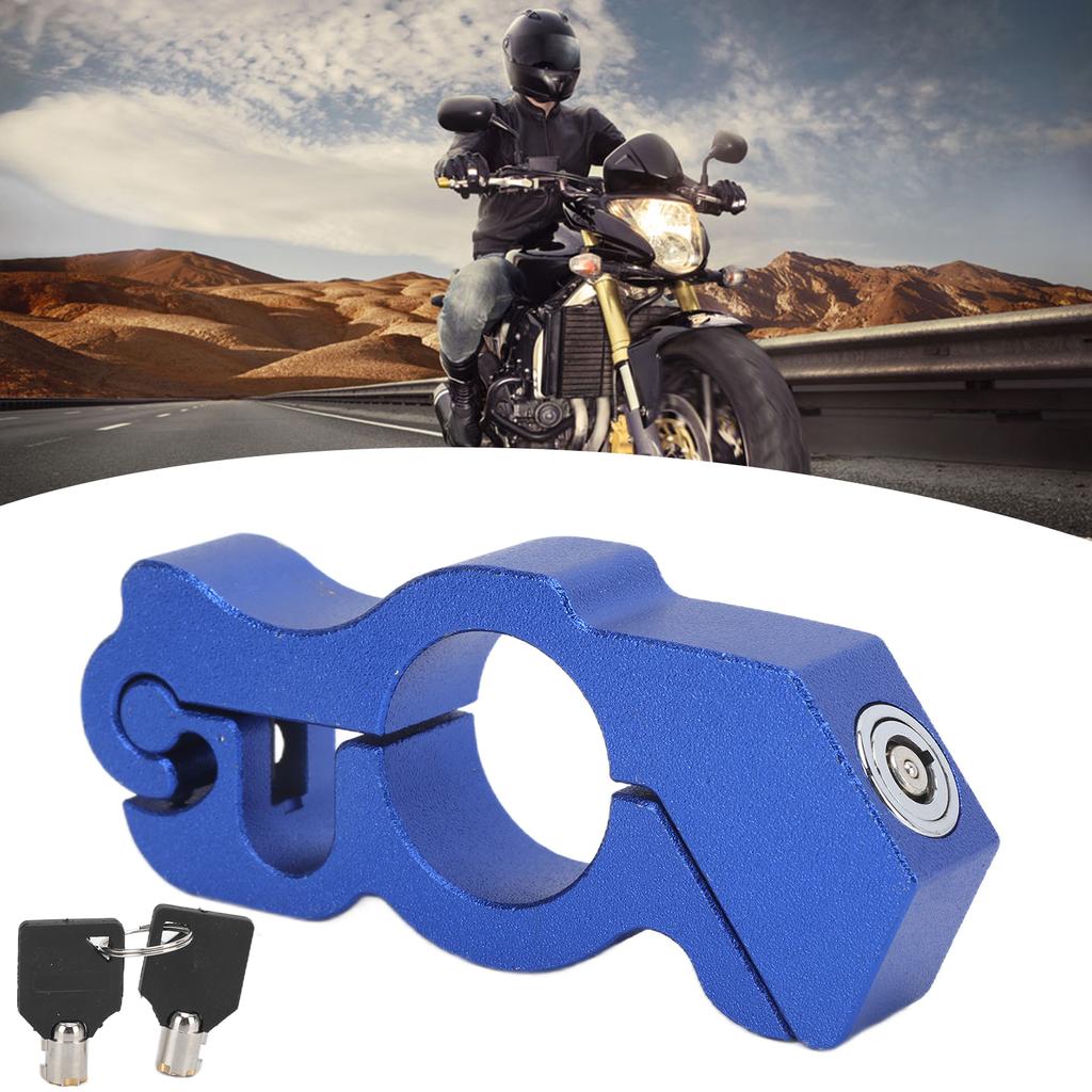 Motorcycle Handlebar Grip Safety Lock Anti Thief Decoration Protection Universal with 2 Keys