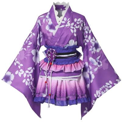 Japanischer Mini Süßer Kurzer Kimono Oiran Perfekt für Sommerfeste und Feuerwerk Cosplay Kostüm [BLESSUME] Kostüm, Yukata, Jacke, Kleid, Kleid,