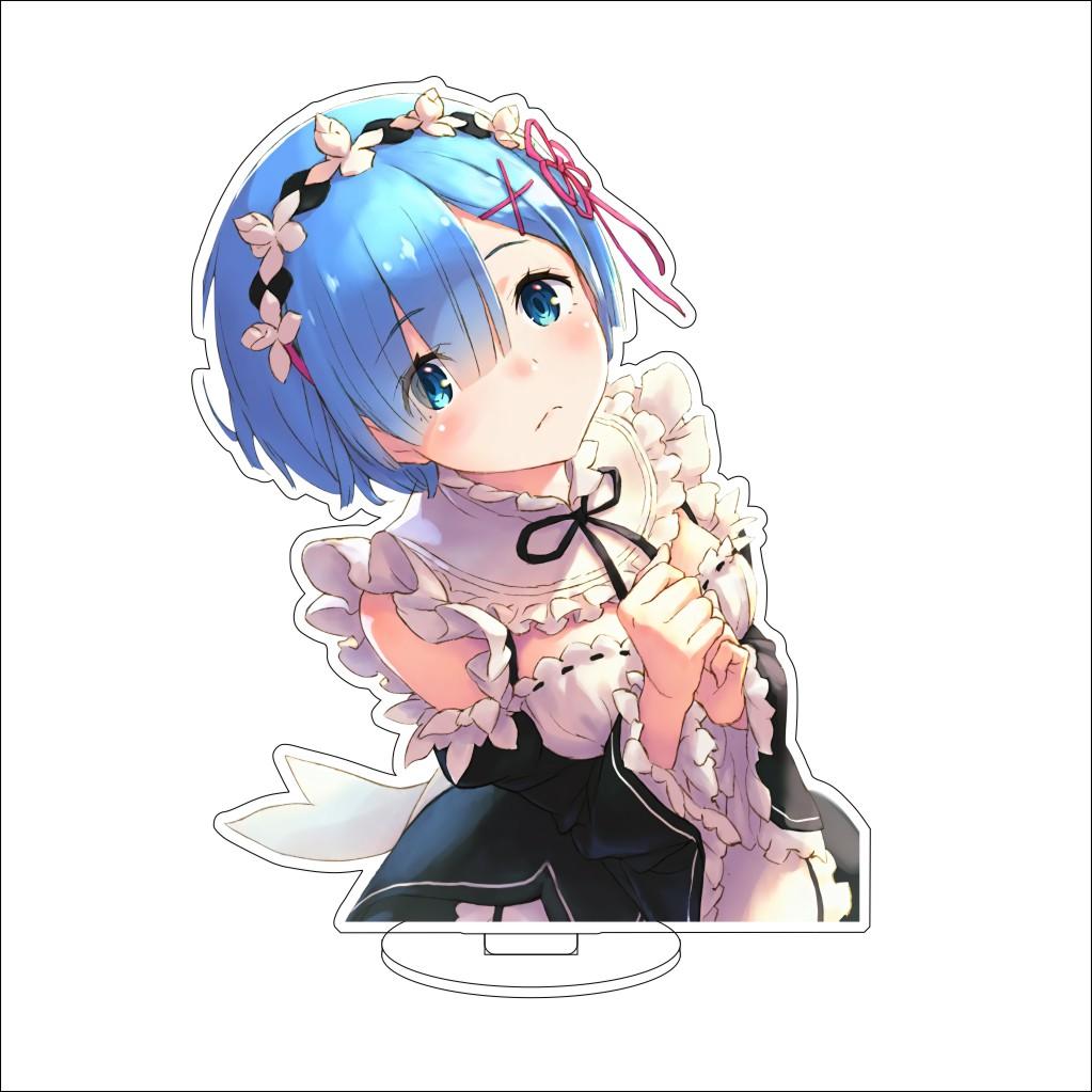 16CM Anime ZERO Starting Life in Another World Cosplay Acrylic Stand Ornaments Elsa Gran Hilte Figure Stand Halloween Gift