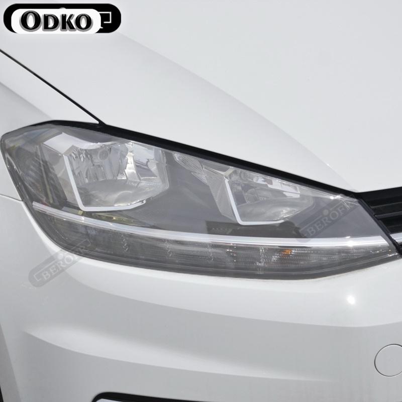 Car Headlight Tint Black Protective Film Taillight Transparent TPU Sticker For Volkswagen VW Golf 7 MK7 2012- Accessories