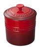 Le Creuset Pet Food Container (with Scoop) for Dogs and Cats, Cherry Red [Official Product in Japan]