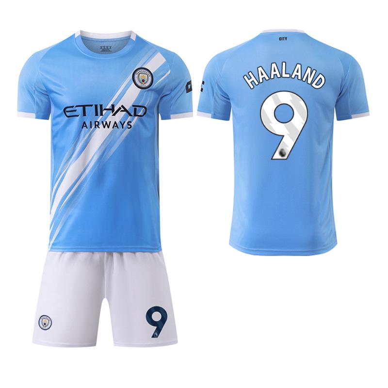 2526 Manchester City home No. 9 Haaland, football set, men 47, Foden 11, Doku 16, Rodri children, B Silva 20 16#