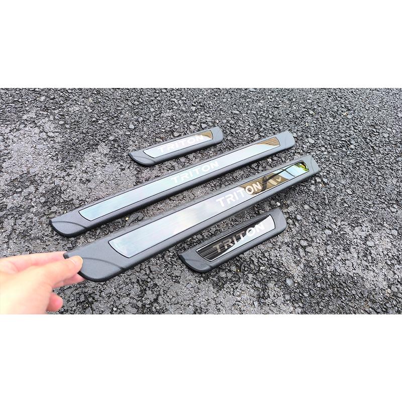 Car For Mitsubishi Triton  2024 2025 Accessories Door Sill Threshold Protector Trim Auto Scuff Plate Pedal Styling Stickers