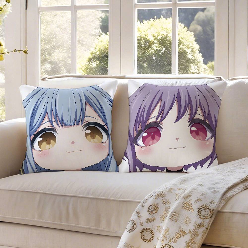 BanG Dream Ave Mujica Pillow Case Anti-dustmite Pillowcase Invisible Zipper Silky Short Plush Sofa Cushion Cover