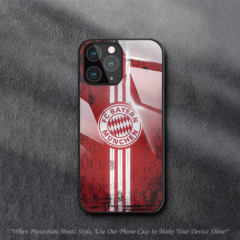 FC Bayern München Hülle für iPhone Samsung Galaxy Redmi Note S 17 16 15 14 13 20 24 25 54 Pro Max Ultra Fe Air Gehärtetes Glas Abdeckung