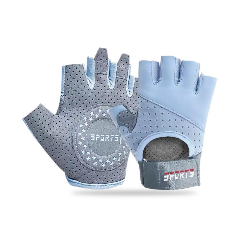 

Перчатки для фитнеса, женские спортивные спиннинговые аппараты для йоги, противоскользящие дышащие велосипедные перчатки со штангой на половину пальца L