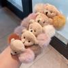 Hair Tie Elastic Scrunchie Cute Plush Bear Hair Rope Rubber Bands Ponytail Holder Hair Accessories