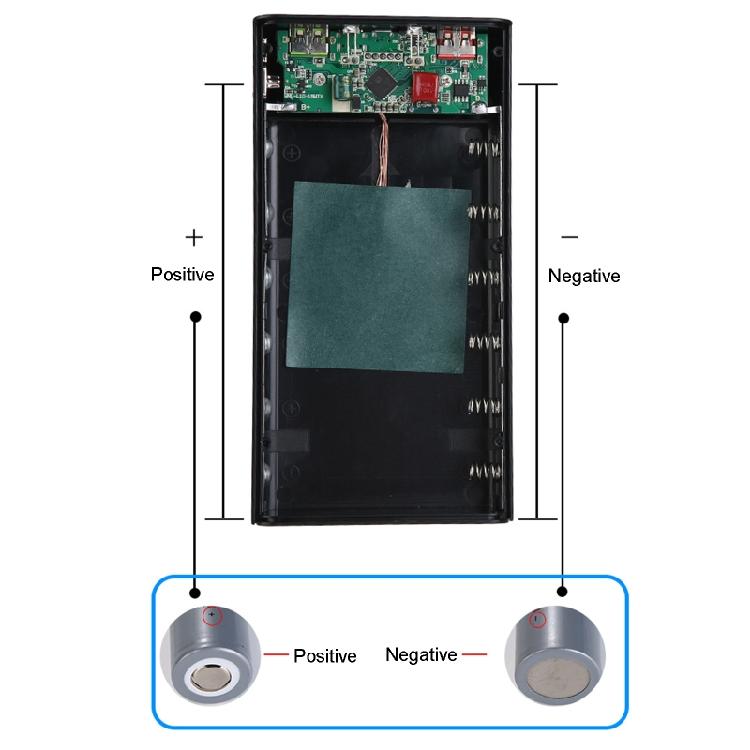 Detachable 5W 10W 22.5W QC3.0 LCD 6x21700 Battery for Case Power Bank for Shell