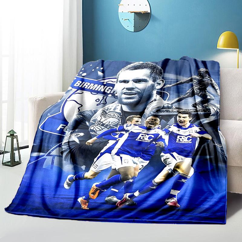 Birming-ham Football Club Printed Throws Blanket Soft Flannel Blankets for Couch Bed Gifts for Men Women Picnic Blanket Christmas Gifts