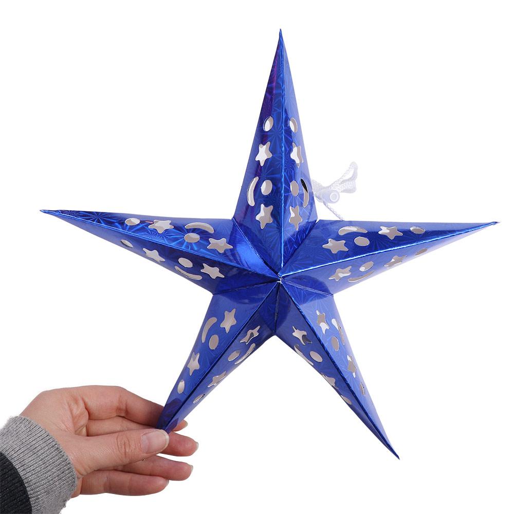 Grille 3D Lamp Covers Paper Lantern DIY Wedding Party Ornaments Stars Lampshade Hanging Lights Decoration Christmas Decoration