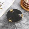 Scald-proof Gold Stainless Steel Coaster Set Round Mug Cushion Kitchen Gadgets Drink Pad  Tabletop