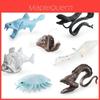 Realistic Pvc Static Model Of Wide Mouthed Fish Featuring Big Eye Squid And Lophius