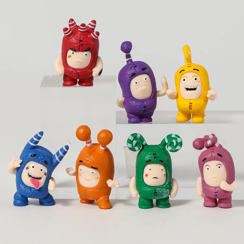 7 ks/sada Anime Kreslený Oddbods Roztomilé Hračky Panenky PVC Figurky Sběratelský Model Dárek