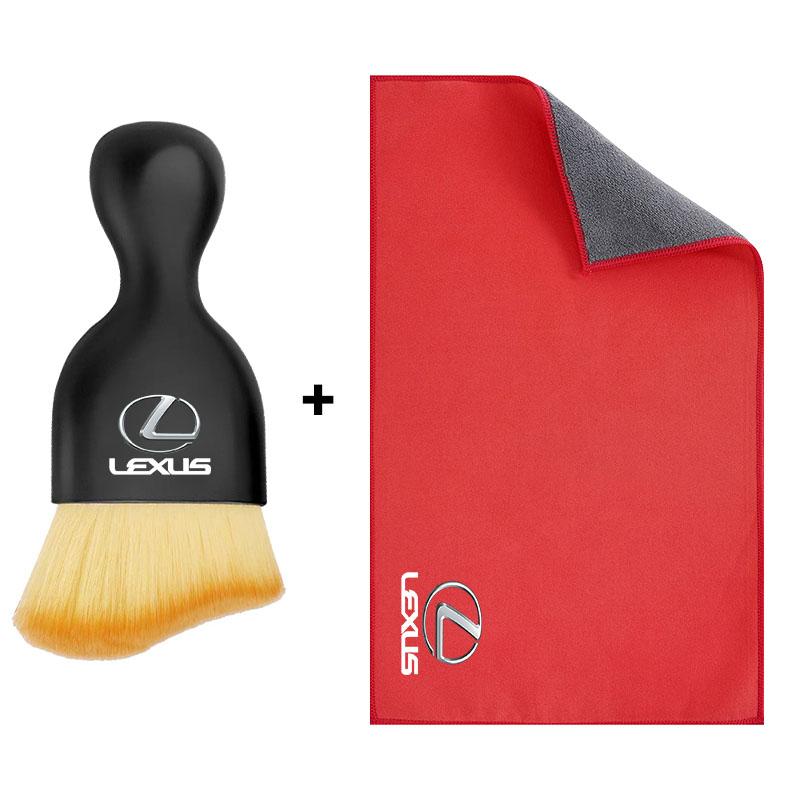 2026 Hot Interior Stickers Car Logo Suede Clean Leather Cloth Motorcycle Washing Towel For Lexus ES300 RX330 RX300 GS300 IS250 I