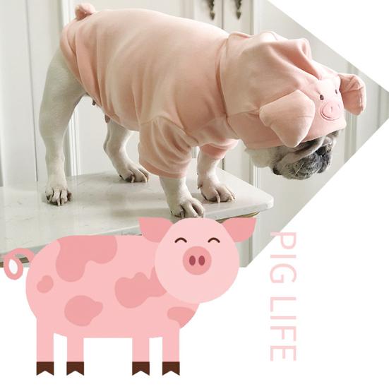 Yousheng Haustierkostüm Schwein Cosplay Atmungsaktive weiche Katze Hund Winterwarme Kleidung für