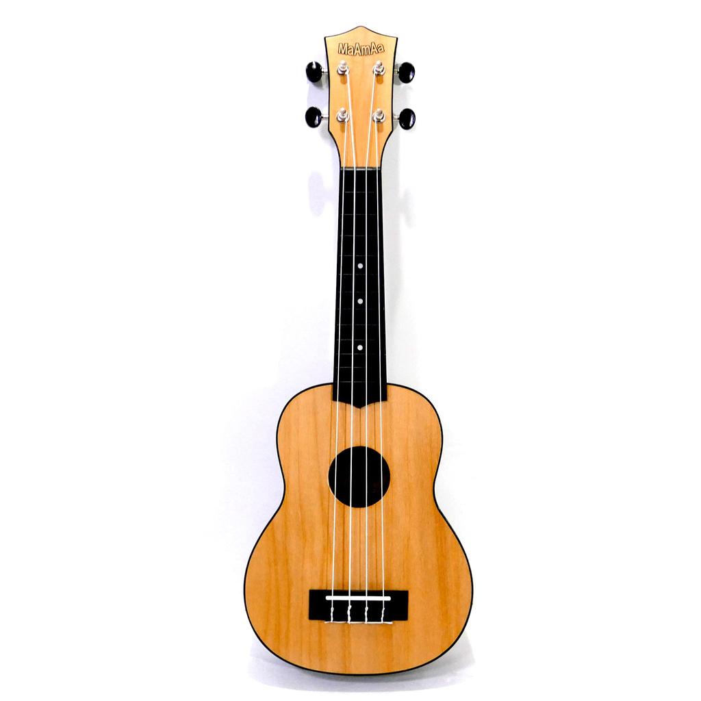 MaAmAa Soprano Ukulele Natural Beginner Agatis Plastic MU-P1 (NT) Top Side/Back
