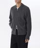 Musinsa Standard Aran Cable Collared Knit Zip-Up [Medium Gray]